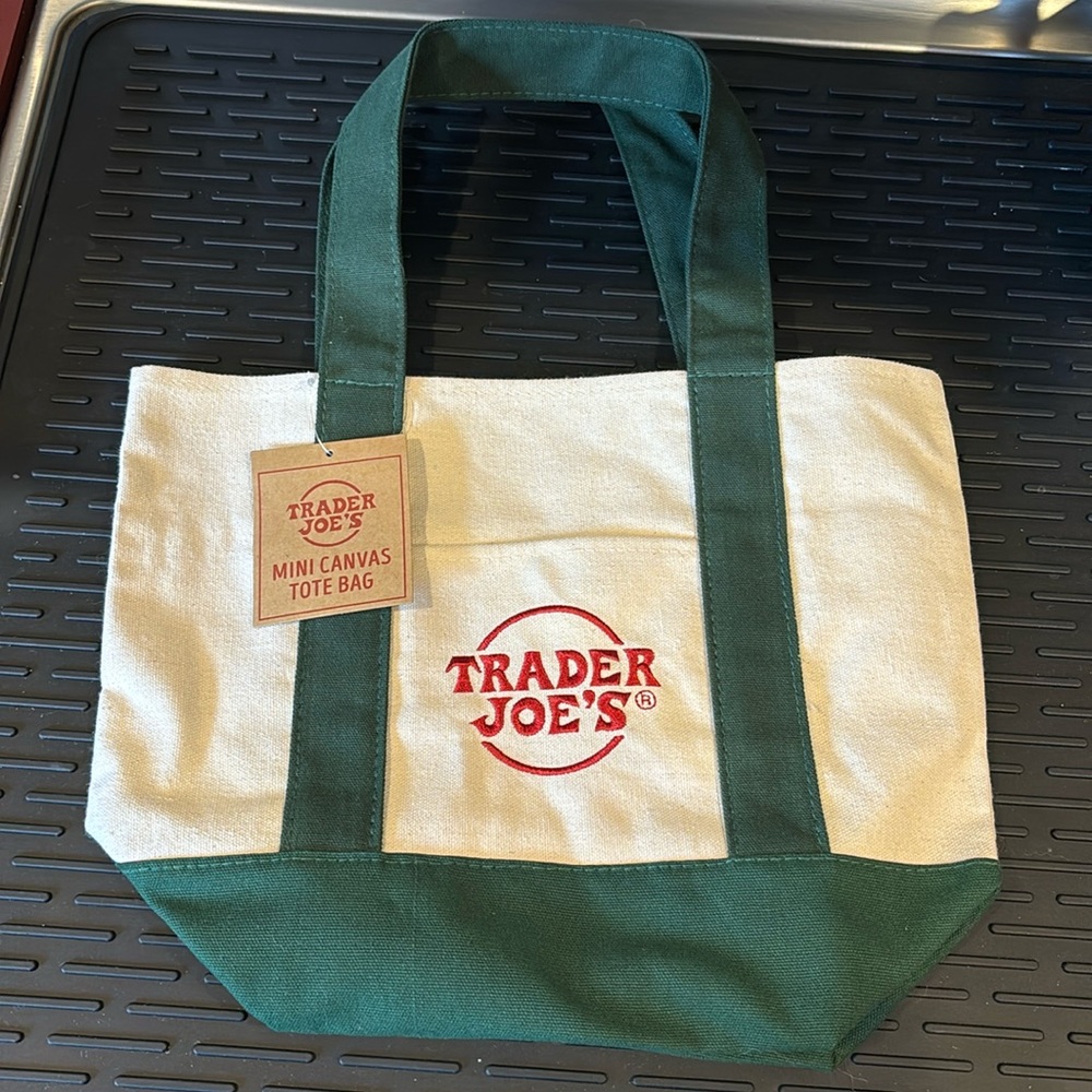 TRADER JOES MINI CANVAS TOTE BAG